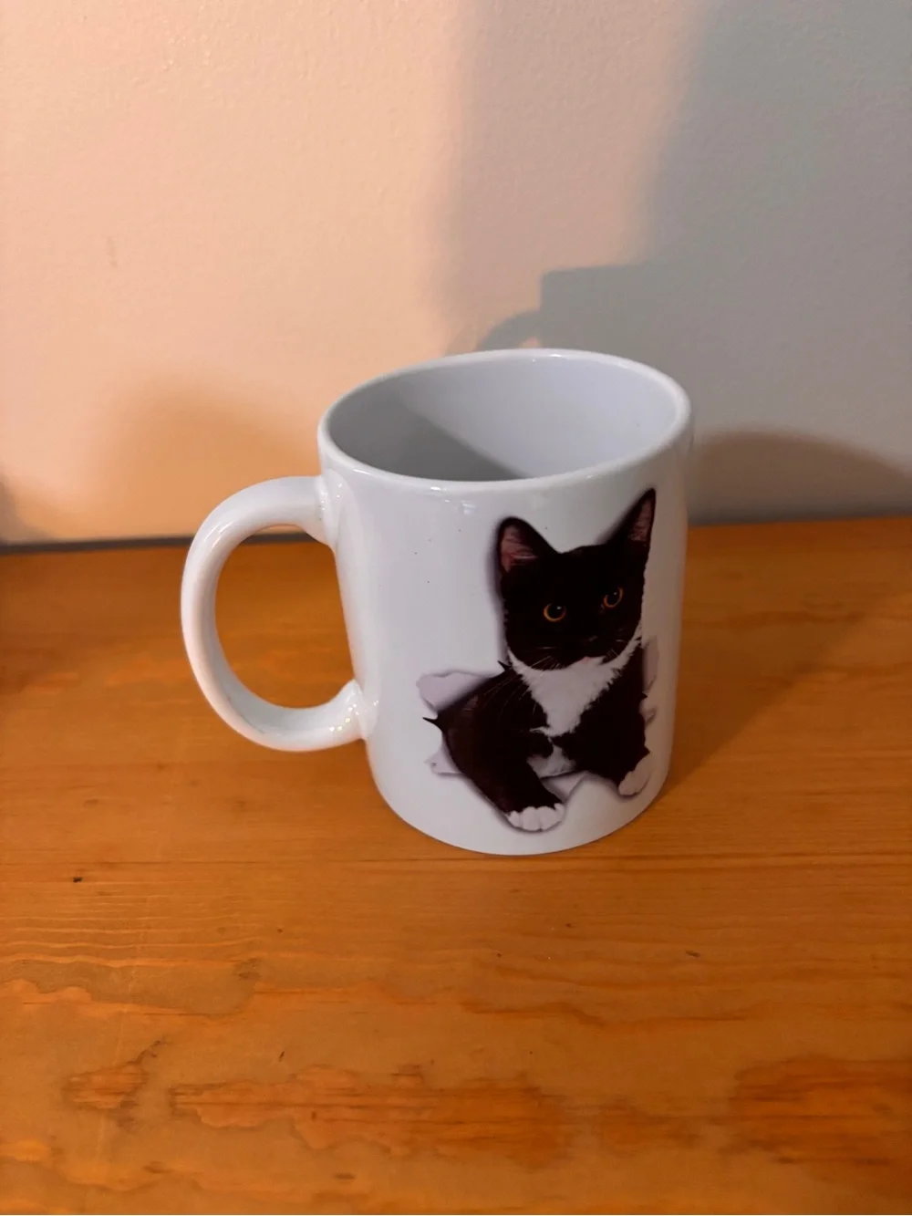 Black and White Cat Print Ceramic Mug